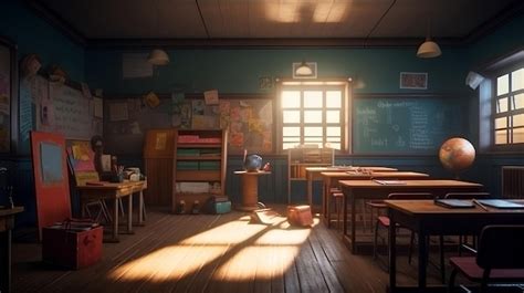 Premium Photo School Classroom Interior Ai