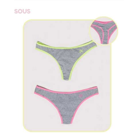 Kit 2 Tanga Bikini Fio De Cotton Shopee Brasil