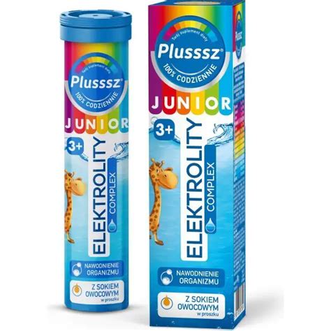 Plusssz Junior Elektrolity Complex 20 tabletek musujących skład