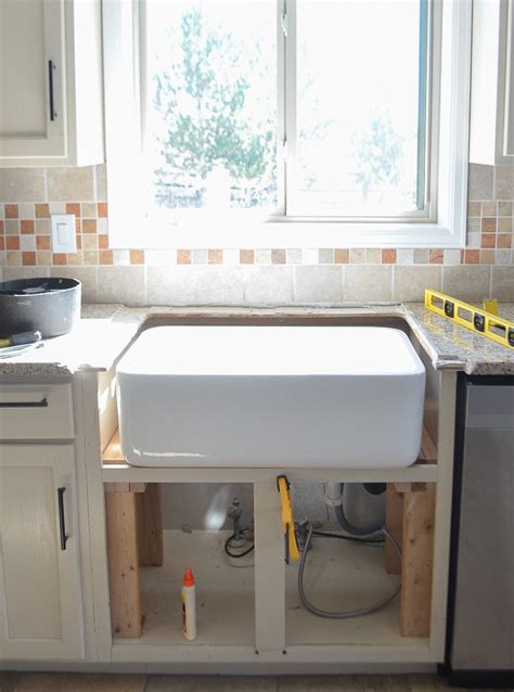 Kitchen Progress Installing The Farmhouse Sink