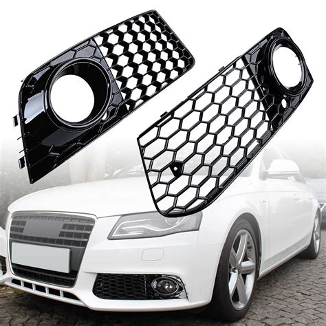 Astra Depot Gloss Black Front Fog Light Mesh Grille Honeycomb Grill