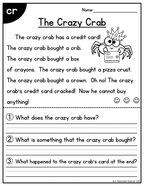 Grade 1 Reading Comprehension Passages