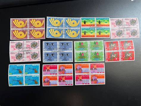 11 blocs de 4 timbres oblitérés 1973 74 selon photo Kaufen auf Ricardo