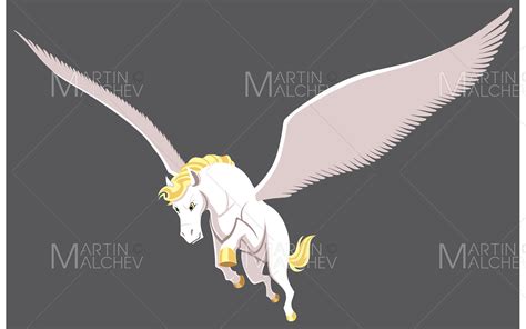 Pegasus Flying Isolated Graphic by m.k.malchev · Creative Fabrica