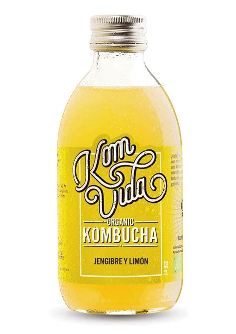 Kombucha De Jengibre Y Limón Bio Komvida 250ml En Biosano