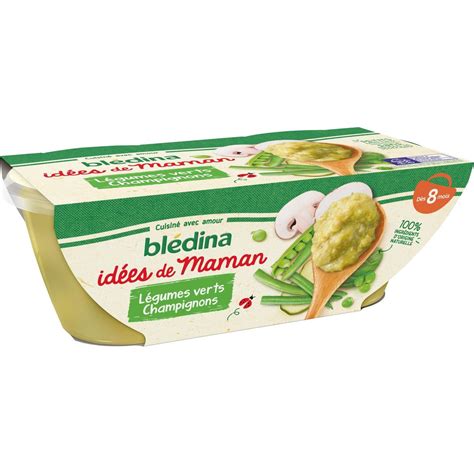 BLEDINA Idées de maman bol purée légumes verts champignon dès 8 mois