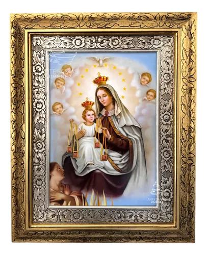 Cuadro Virgen Del Carmen Y Angeles X Cm Meses Sin Inter S