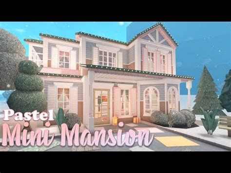 Bloxburg Pastel Mini Mansion Speedbuild No Large Plot Youtube