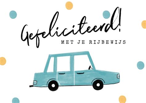 Felicitatiekaart Geslaagd Rijbewijs Auto Kaartje2go