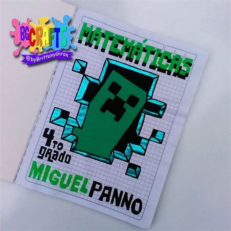 Portada Minecraft BGCRAFTS Caratulas De Matematicas Marcas De