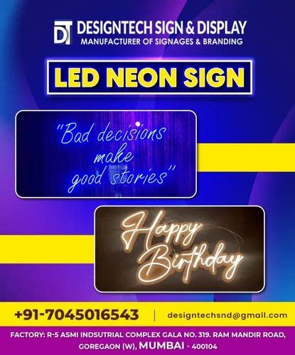 Square Acrylic Led Letters Signage Boards For Advertising At Rs 1200