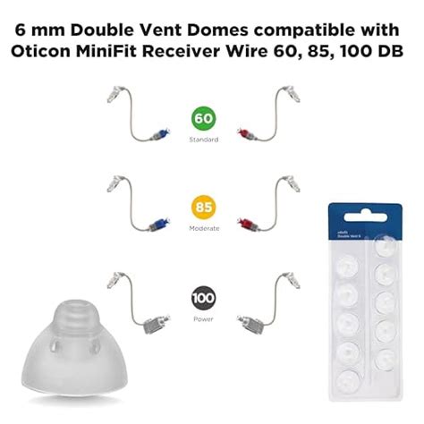 Oticon MiniFit Double Vent Bass Domes 10 Pack Small 6mm Walmart