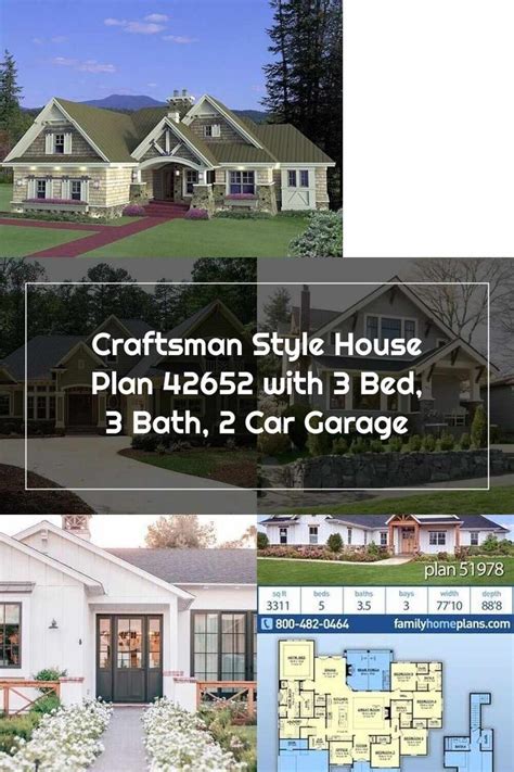 Craftsman Home Craftsman Style House Plan With Bed Bath