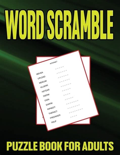 Word Scramble Puzzle Book For Adults 2022 Large Print Word Jumbles For