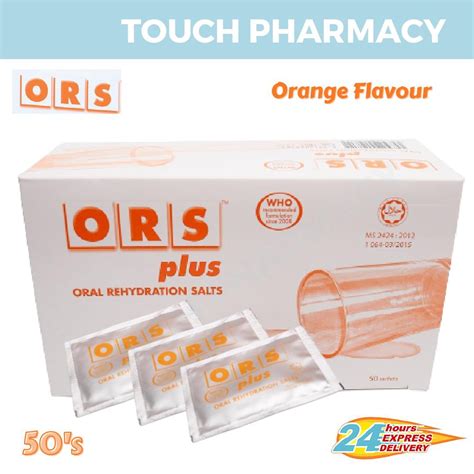 ORS Plus Oral Rehydration Salts 50 S Orange Flavour Shopee Malaysia