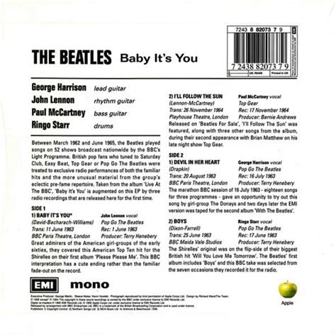 Baby It's You (1994) - About The Beatles