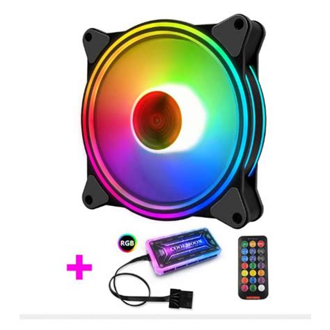 COOLER FAN COOLMOON 3PCS PC 120MM FAN RGB FAN QUIET WITH REMOTE