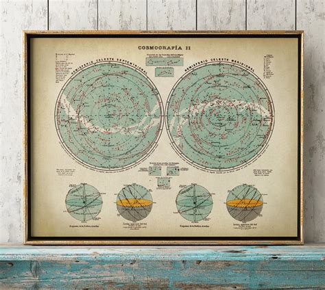 ASTRONOMY STAR CHART Print Star map Astronomy Print Stars