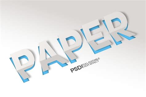 Efeito De Texto De Corte De Papel Psd Edit Vel Psd Premium