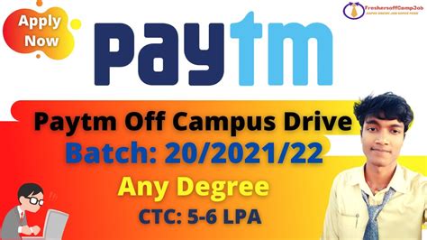 Paytm Off Campus Recruitment Drive Hiring For Freshers For Design