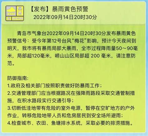 【重要提醒】台风“梅花”今夜将登陆山东，青岛多项预警发布澎湃号·政务澎湃新闻 The Paper