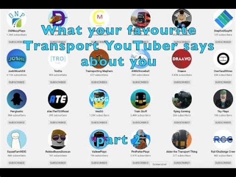 What Your Favourite Transport Youtuber Says About You Part Youtube