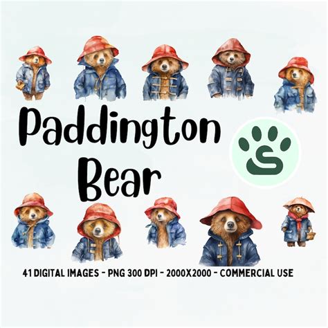 Paddington Bear PNG Adorable Paddington Bear Images Digital Download ...