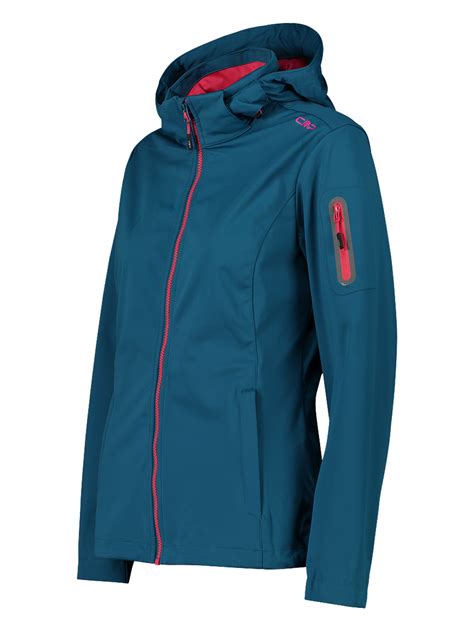 Cmp Woman Softshell Jacket Zip Hood Pile E Softshell Trekking