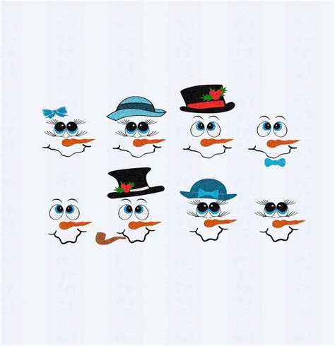 Snowman Faces Templates