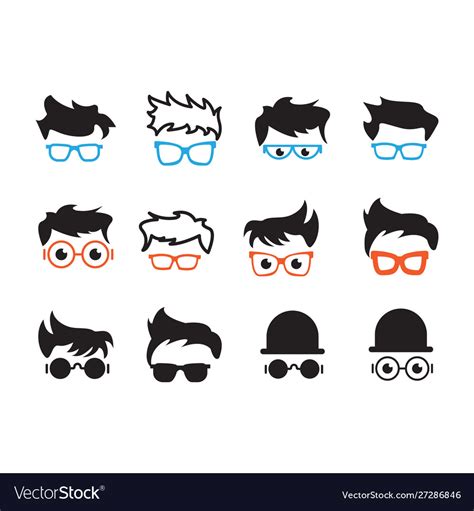 Geek Nerd Collection Set Graphic Design Template Vector Image