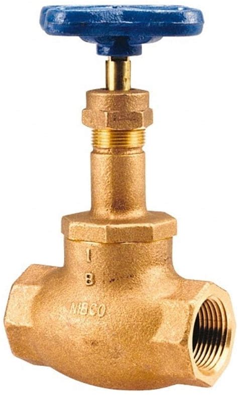 Nibco 1 Pipe Threaded Ends Bronze Integral Globe Valve Ptfe Disc Screw In Bonnet 200 Psi