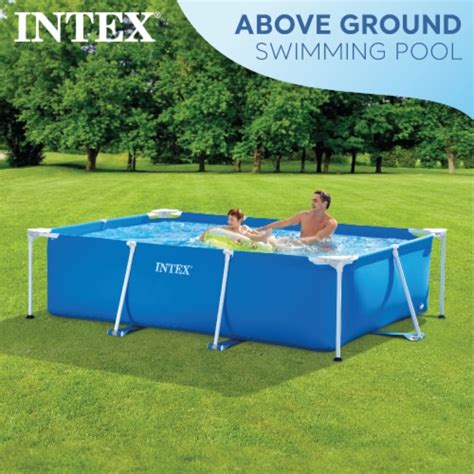 Intex Ft X In Rectangular Frame Above Ground Backyard Swimming