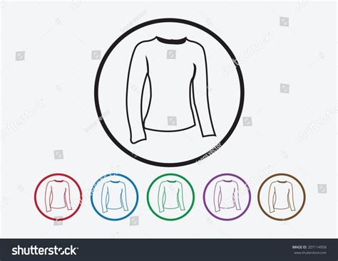 Apparel Shirt Tshirt Icon Clothing Icons Stock Vector Royalty Free