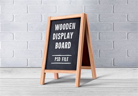 Wooden Menu Display Board PSD - Graphicsfuel