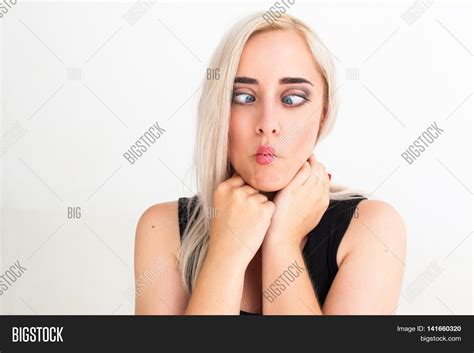 Crazy Blonde Woman Image Photo Free Trial Bigstock