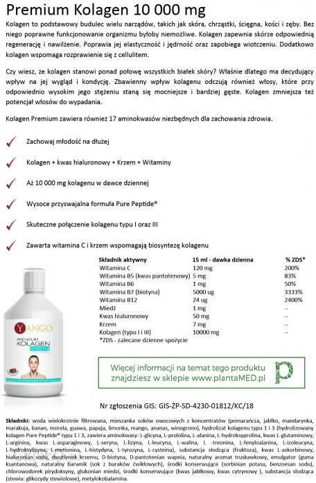 Yango Premium Kolagen Mg Ml Opinie I Ceny Na Ceneo Pl