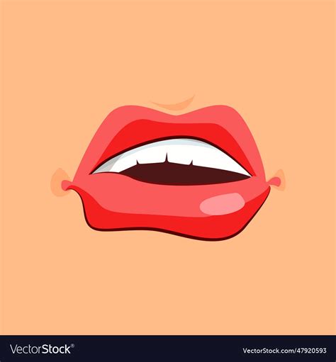 Female red lips Royalty Free Vector Image - VectorStock