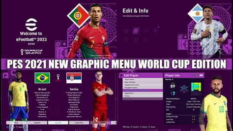 PES 2021 NEW GRAPHIC MENU WORLD CUP EDITION YouTube