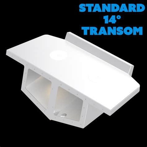 Standard High Flotation Twin Outboard Engine Bracket 14° Transom