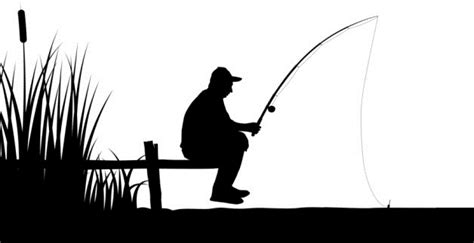 Silhouette Of Man Fishing at GetDrawings | Free download