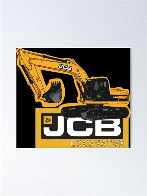 Excavator Jcb Poster For Sale By Pingman Redbubble