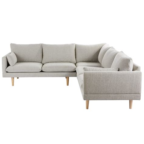 Light Grey Seater Modular Corner Sofa Collins Maisons Du Monde