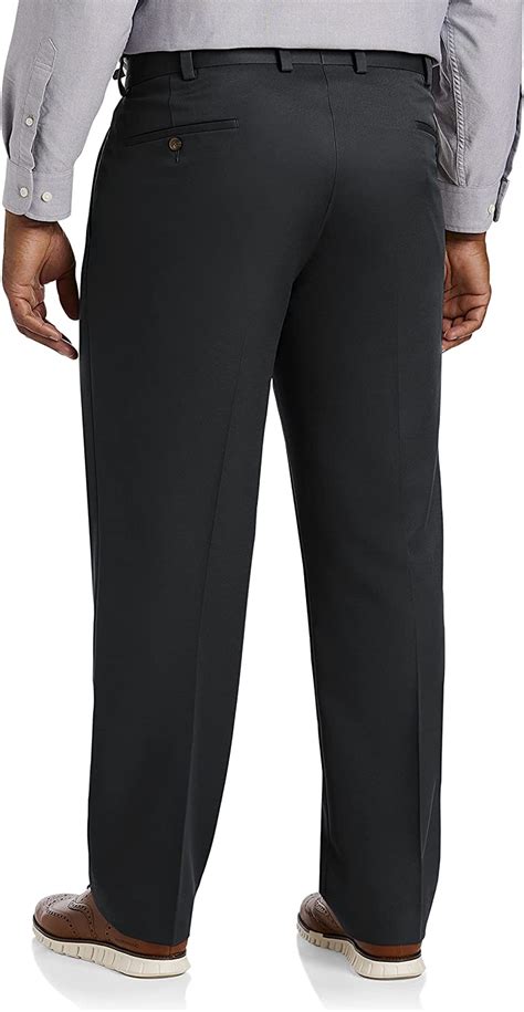 Big And Tall Essentials By Dxl Men S Pleated Dress Pants Black 56w X 30l