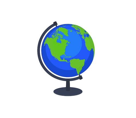 Premium Vector Globe Showing Americas Vector Isolated Icon Emoji