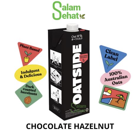 Jual OATSIDE Choco Hazelnut Oat Milk 1L Susu Nabati Oat Coklat