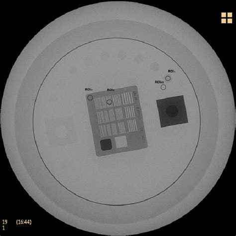 A Typical Radiograph Of The Tor 18fg Test Object Acquired With The