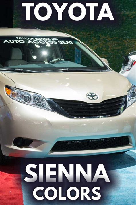 What Colors does the Toyota Sienna Come In? | Toyota, Toyota sienna ...