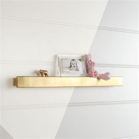 Metallic Gold Wall Shelf Reviews Crate And Kids Gold Shelves Wall