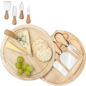 4 Cheese Knives And Bamboo Board Set - Top Kitchen Gadget