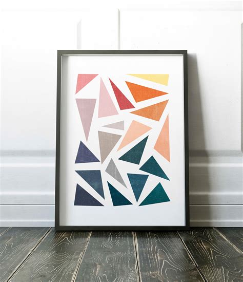 Modern Art Print Colorful Geometric Art Large Printable | Etsy